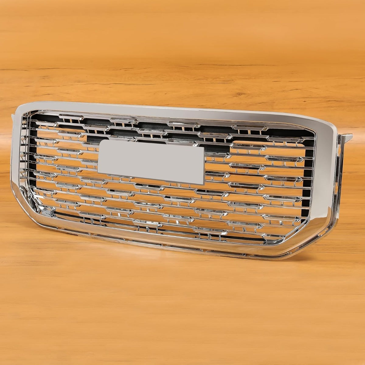 Front Grille Compatible with 2015-2020 GMC Yukon/Yukon XL Bumper Guard Grill Assembly ABS Plastic Chrome Silvery Replacement for GM1200702