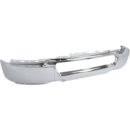 ALMULOO Front Bumper Face Bar Compatible with 2004 2005 Ford F-150 W/O Fog Light Holes Replace For 4L3Z17757AA FO1002388 Modular Design-3Pcs Steel Chrome Silvery