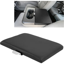 Center Console Lid Compatible with 1999-2010 Ford F-250 F-350 Super Duty Plastic & Aluminium Powder Coated Black