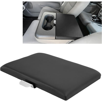 Center Console Lid Compatible with 1999-2010 Ford F-250 F-350 Super Duty Plastic & Aluminium Powder Coated Black