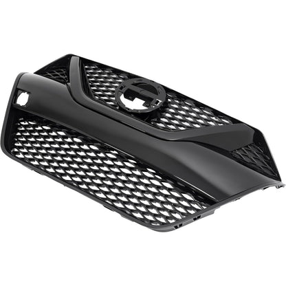HECASA Front Bumper Grille Compatible with 2016-2018 Nissan Maxima 623109DE0A Grill Plastic (ABS) Painted Black Replacement for NI1200284