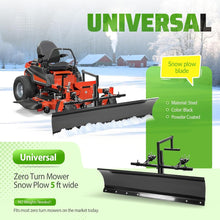 WUTIST 60 In Snow Plow Blade Compatible with Turn Mower Snow Plow 5FT Wide
