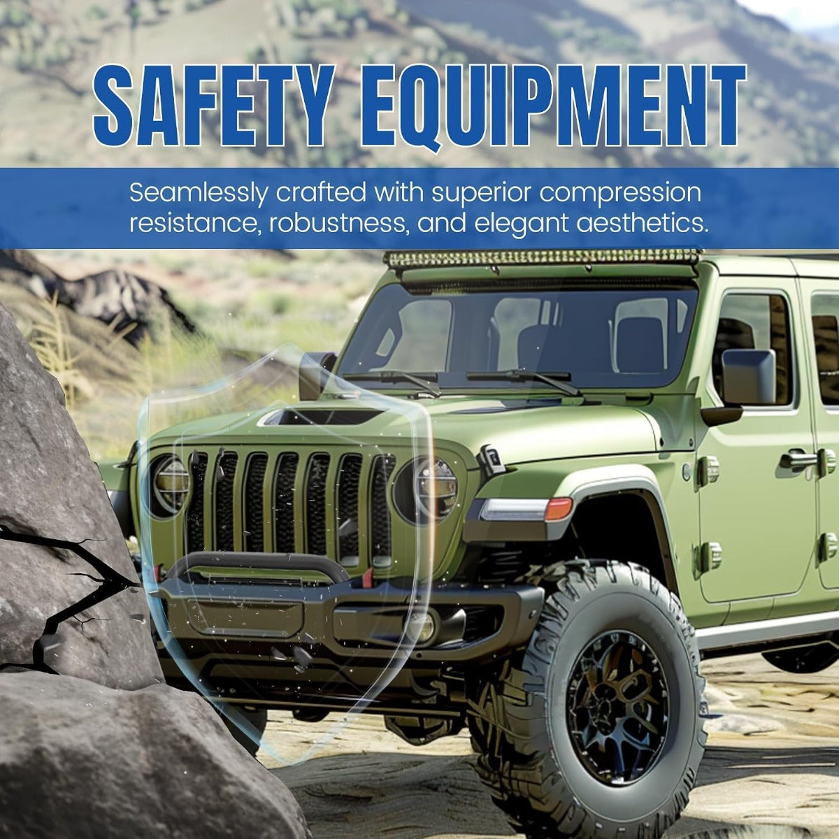 KUAFU Front Bumper Compatible with 2018-2025 Jeep Wrangler JL