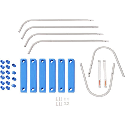 KUAFU 36 Inch Swimming Pool Ladder 52 Inch High Heavy Duty Steel Above Ground with 3 Plastic Removable Steps Non-Slip Blue Fit for Entry and Exit Outdoor Swim Pools