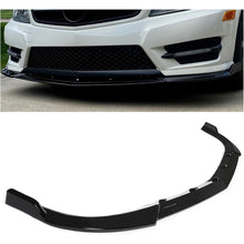 KUAFU 3Pcs Front Bumper Lip Splitter Compatible with 2012-2014 Mercedes Benz W204 C180 C200 C220 C250 C300 Sport Models Under Chin Spoiler Air Dam (Black)