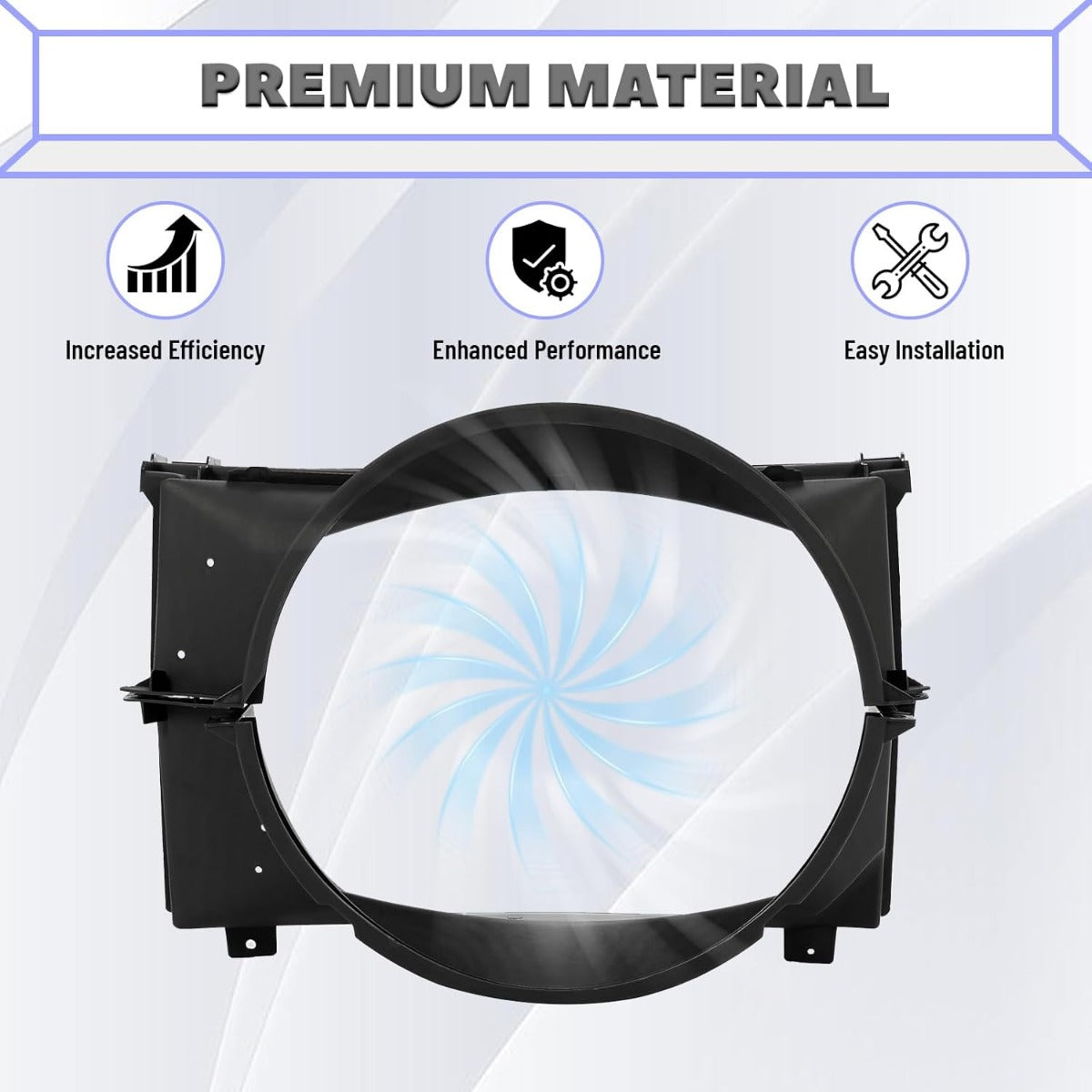 Fan Shroud Compatible with 1988-1999 Chevy Chevrolet GMC Sierra C/K 1500 2500 3500 Series Replacement for 15739589 GM3110116 15696691 GM3110117 Front Upper & Lower Radiator Fan Shroud Black LYAP-939-1