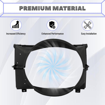 Fan Shroud Compatible with 1988-1999 Chevy Chevrolet GMC Sierra C/K 1500 2500 3500 Series Replacement for 15739589 GM3110116 15696691 GM3110117 Front Upper & Lower Radiator Fan Shroud Black LYAP-939-1