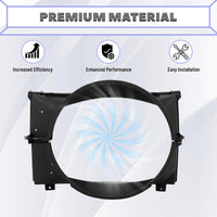 Load image into Gallery viewer, HECASA Fan Shroud Compatible with 1988-1999 Chevy Chevrolet GMC Sierra C/K 1500 2500 3500 Series Replacement for 15739589 GM3110116 15696691 GM3110117 Front Upper &amp; Lower Radiator Fan Shroud Black LYAP-939-1
