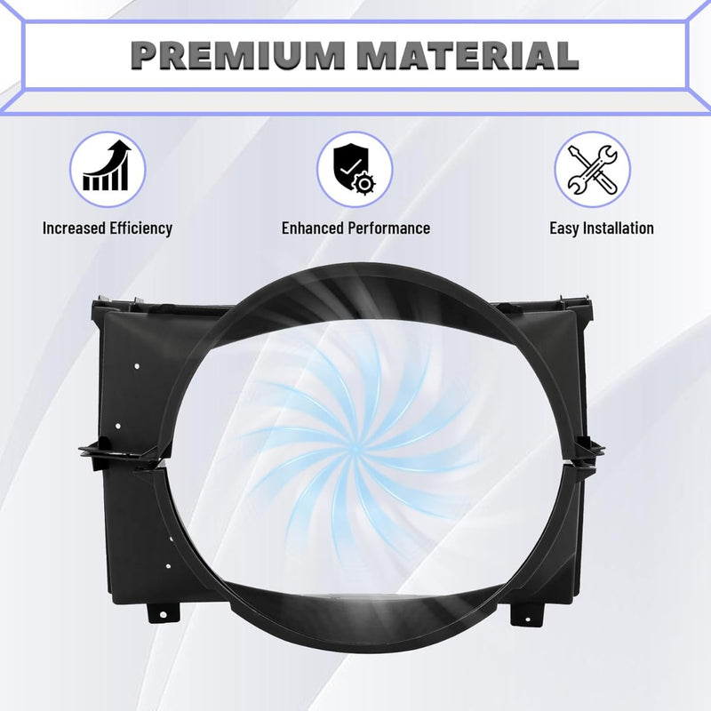 HECASA Fan Shroud Compatible with 1988-1999 Chevy Chevrolet GMC Sierra C/K 1500 2500 3500 Series Replacement for 15739589 GM3110116 15696691 GM3110117 Front Upper & Lower Radiator Fan Shroud Black LYAP-939-1