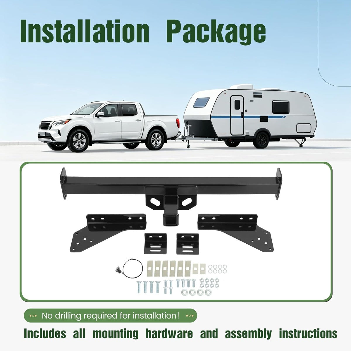 ALMULOO 2'' Class 3 Trailer Hitch
