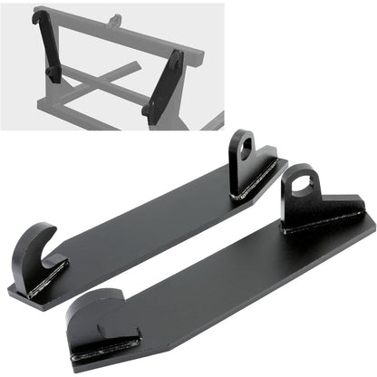 Pair Tractor Mounting Brackets Compatible with John Deere Massy Ferguson Ford Case loaders All Tractors Black Tractor Attachment Accessories Weld on Steel