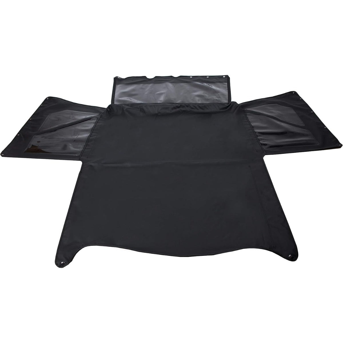 Soft Top Replacement Compatible with 1986-1994 Suzuki Samurai, Black Sailcloth Vinyl Soft Roof with Tinted and Zip Out Windows
