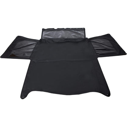 Soft Top Replacement Compatible with 1986-1994 Suzuki Samurai, Black Sailcloth Vinyl Soft Roof with Tinted and Zip Out Windows