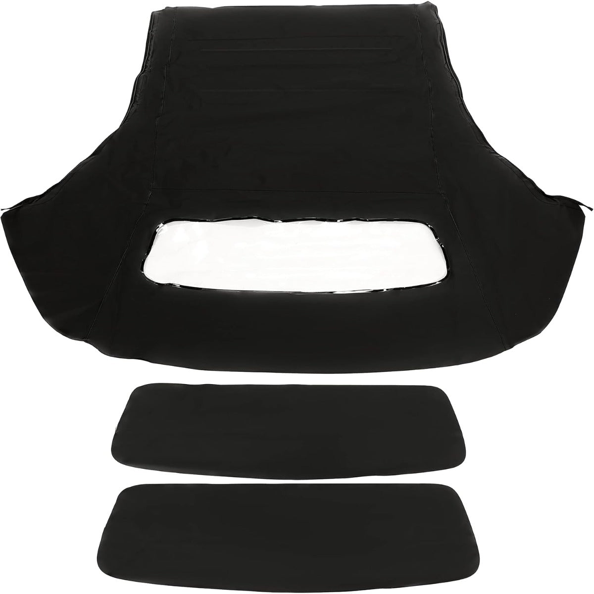 Convertible Soft Top Replacement  for 2005-2014 Ford Mustang, Soft Roof with Clear Plastic Window, Premium Grade Black Sailcloth Vinyl