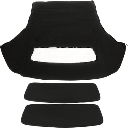 Convertible Soft Top Replacement  for 2005-2014 Ford Mustang, Soft Roof with Clear Plastic Window, Premium Grade Black Sailcloth Vinyl