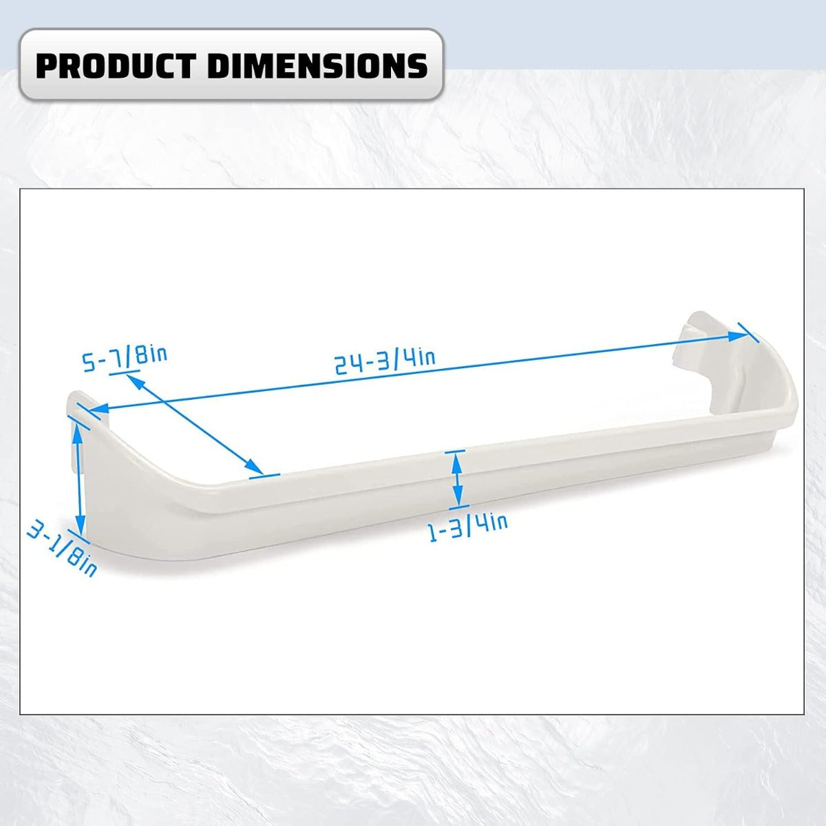 HECASA 240534701 Refrigerator Door Shelf Rack Bar Compatible with Frigidaire Kenmore Gibson Galaxy Crosley White-Westinghouse Kelvinator Replacement only 1 PCS