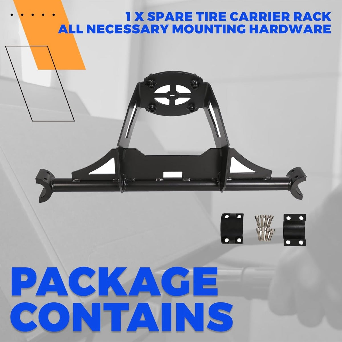 Spare Tire Carrier Rack Mount Heavy Duty Compatible with 2014-2023 Polaris RZR XP 1000 XP Turbo XP 4 1000 UP to 30 Inches TIRE LYPS-039