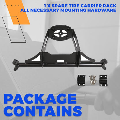 Spare Tire Carrier Rack Mount Heavy Duty Compatible with 2014-2023 Polaris RZR XP 1000 XP Turbo XP 4 1000 UP to 30 Inches TIRE LYPS-039