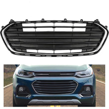 Front Bumper Lower Bottom Grille Grill Compatible with 2017-2021 Chevy Chevrolet Trax Replacement for 42537706 42519611 GM1036196 Black+Silvery