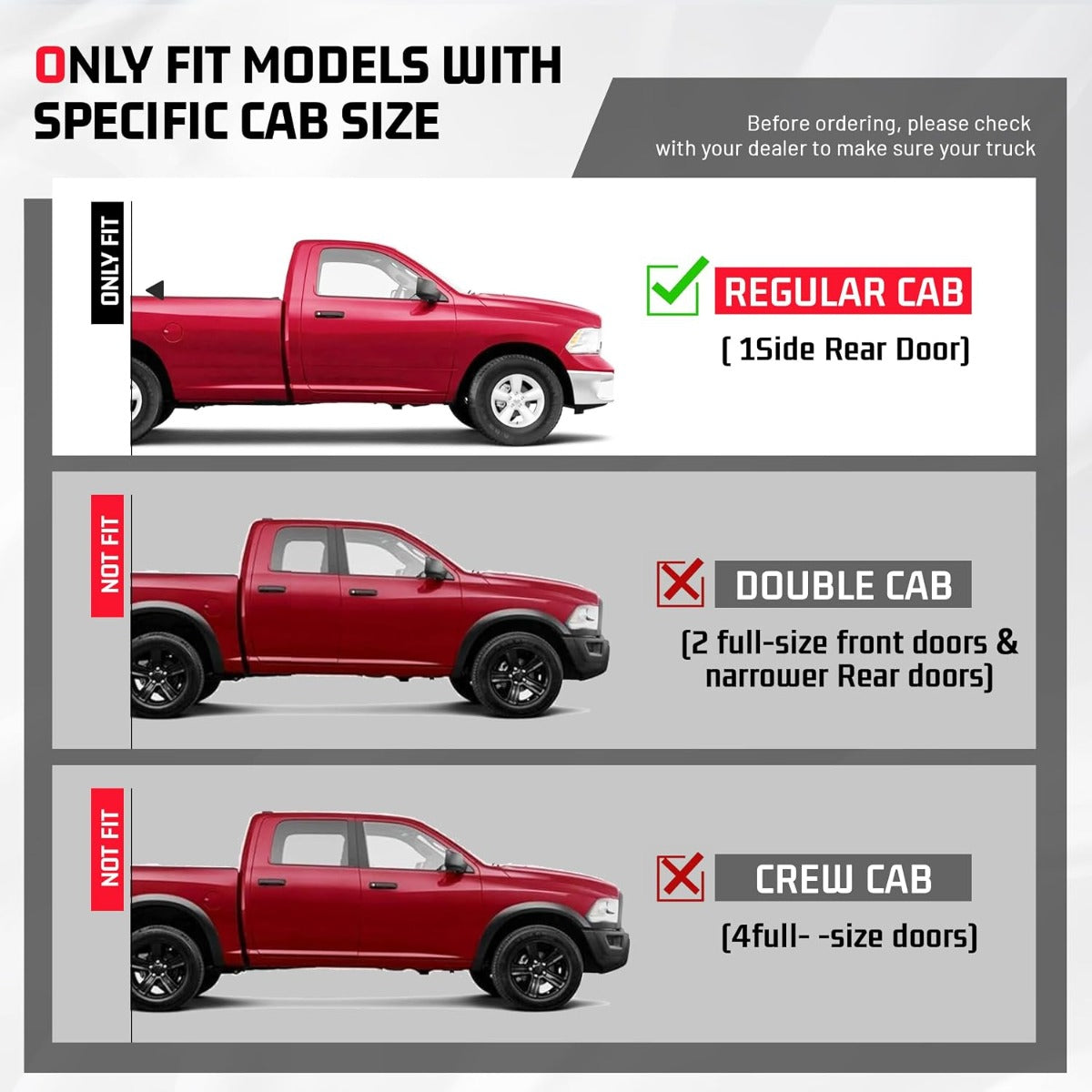 ALMULOO Steps Running Board Compatible with 2004-2014 F-150 Regular Cab