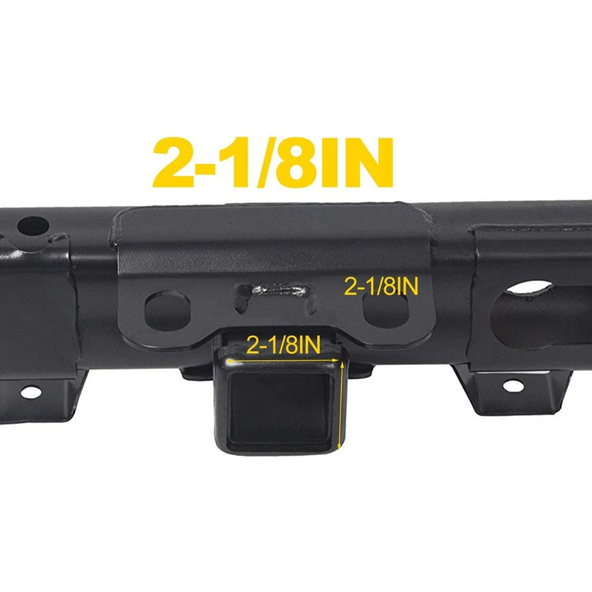 Class IV Trailer Hitch Receiver and Bezel Compatible with 2011-2022 Jeep Grand Cherokee Replacement for 82212180AC 82212180AD 3 Stages 2-inch Square Receiver (You Will Receive 2 Packages) LYAM-341-1+LYAM-341-3