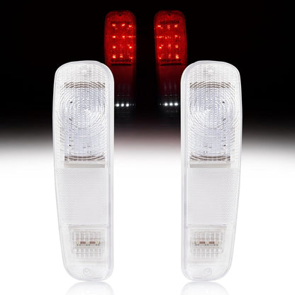 HECASA LED Tail Lights Brake Lamps Compatible with 1973-1977 Ford Pickup F100 F150 F250 F350 Driver & Passenger Side - Clear Lens