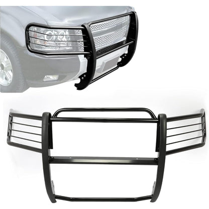 Brush Guard Compatible with 2007-2014 Chevy Chevrolet Suburban Tahoe Avalanche 1500 (New Body Style) Grille Grille Guard Front Bumper Protector Steel Powder Coated Black