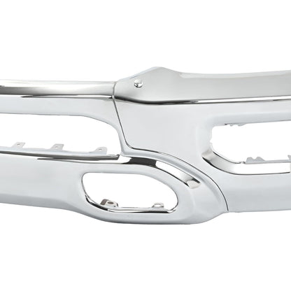 KUAFU Front Bumper Face Bar Compatible with 2019-2024 Dodge Ram 1500 W/Fog Lights & Sensor Holes, Hooks CH1002407, 5ZB88SZ0AD Steel Chrome Silvery Replacement Only 3PCS