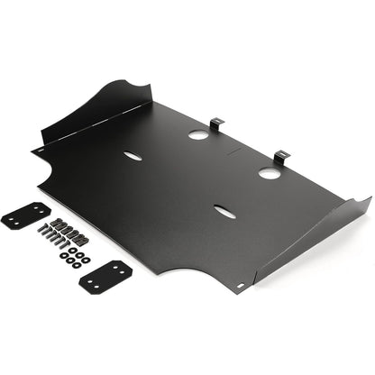 Skid Plate Compatible with 2015-2024 Ford F-150 2.7L 3.5L Ecoboost Catalytic Converter Protection Shield Black Steel Powder Coated