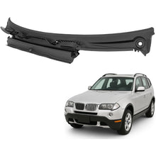 Windshield Wiper Cowl Panel Compatible with 2004-2008 BMW X3, Air Inlet Window Cover Cowl Top Panel 58759FQ Black Plastic PP