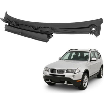 Windshield Wiper Cowl Panel Compatible with 2004-2008 BMW X3, Air Inlet Window Cover Cowl Top Panel 58759FQ Black Plastic PP