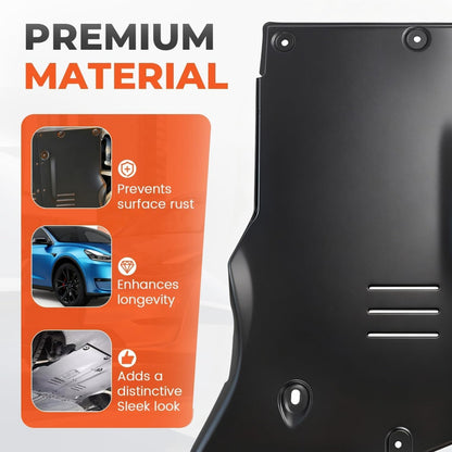 Front Skid Plate Compatible with 2018-2024 Tesla Model 3 & 2020-2024 Model Y Under Engine Guard Plate Cover Lightweight Aluminum Powder Coated