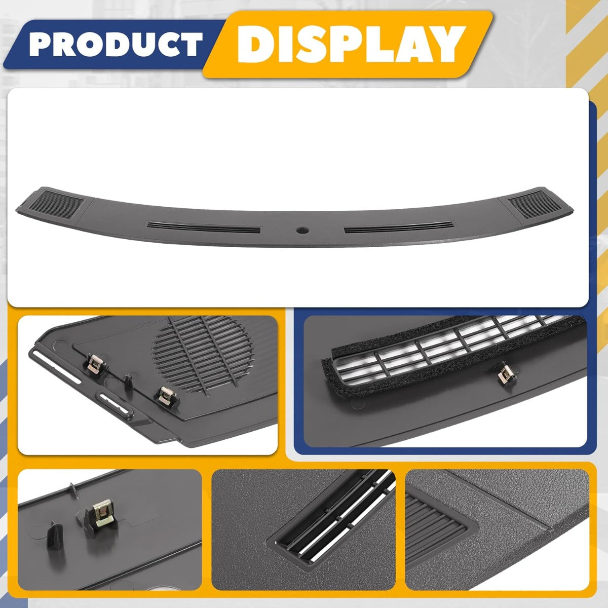 Dashboard Cover Compatible with 2005-2007 Dodge Magnum Charger Defrost Vents Upper Dash Pad ABS Plastic Textured Dark Gray