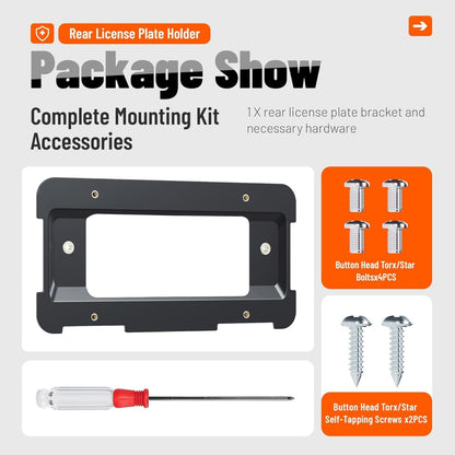 Rear License Plate Holder Bracket Frame Mount Compatible with BMW 1/2/3/4/5/6 Series X1 X3 X4 X5 X6 Z4 Replacement for 51187160607 511882380615