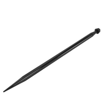 47 Inches 1200 LBS Hay Bale Spear Compatible with Kubota Bobcat Buckets Tractors Loaders Square Bale Hay Spike Forks Steel Powder Coated-Black 1PCS