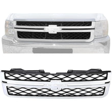 Front Bumper Grill Compatible with 2011-2014 Chevy Chevrolet Silverado GMC Sierra 2500 3500 HD 20966058 GM1200639 Bumper Hood Grille Chrome