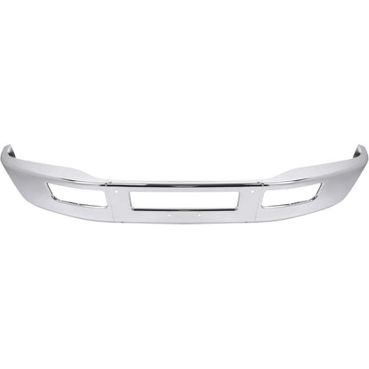 ALMULOO Front Bumper 3Pcs Compatible with 2005-2015 Ford F-650 F-750 Steel Chrome Silvery