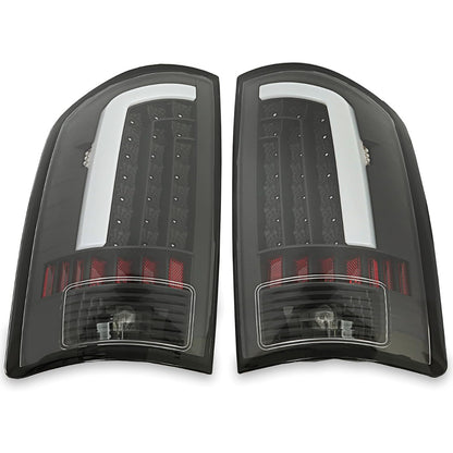 Kojem LED Tail Light Compatible with 2002-2006 Dodge Ram 1500/2003-2006 Dodge Ram 2500 3500 LED Tube Bar Brake Turn Signal Lamp Taillight Driver & Passenger Side -Clear Lens & Black Housing