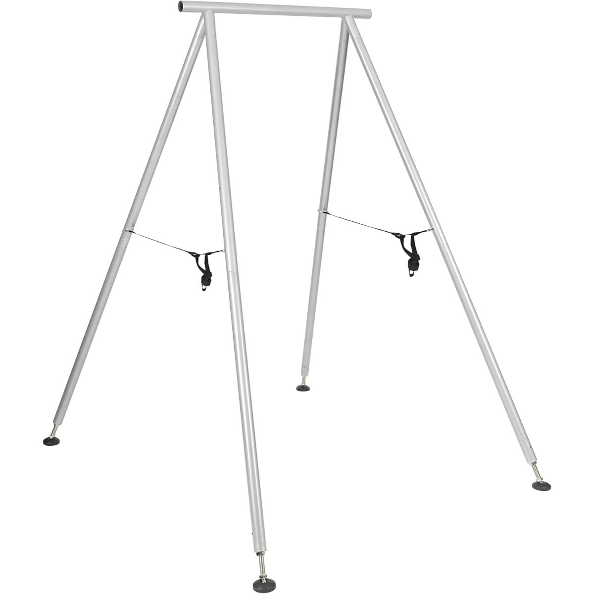KUAFU Yoga Stand with Yoga Swing Inversion Portable Stand Yoga Frame Yoga Sling Inversion Equipment Steel Silvery for Indoor and Outdoor Triangle Structure