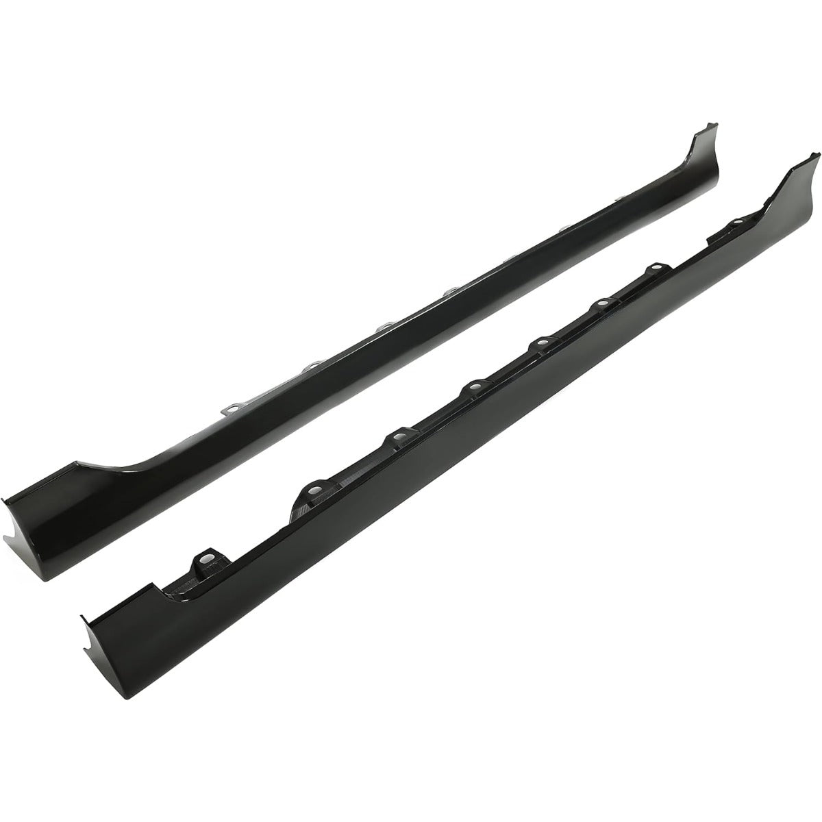 Side Skirt Extensions Replacement Compatible with 2003-2008 Toyota Corolla Rocker Panels Guard Body Kit Black Plastic (Pair)