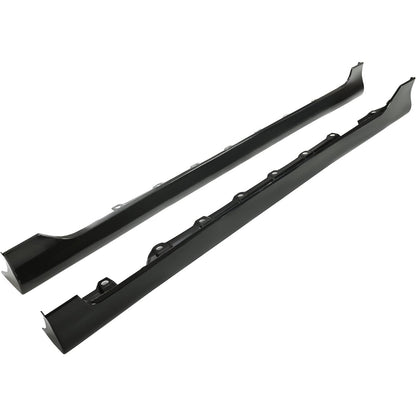 Side Skirt Extensions Replacement Compatible with 2003-2008 Toyota Corolla Rocker Panels Guard Body Kit Black Plastic (Pair)