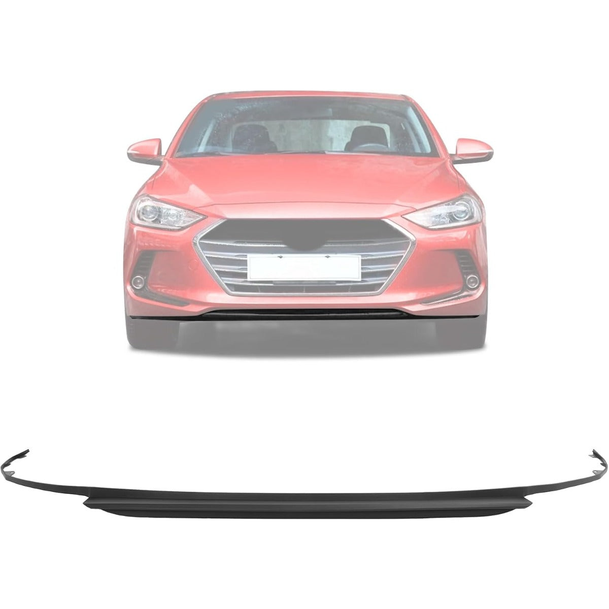 Front Bumper Valance Compatible with 2017-2018 Hyundai Elantra USA Built Vehicle, Except Sport Model Replacement for 86591F3000 HY1095107, Lower Bumper Panel Cover Air Dam Deflector PP Plastic
