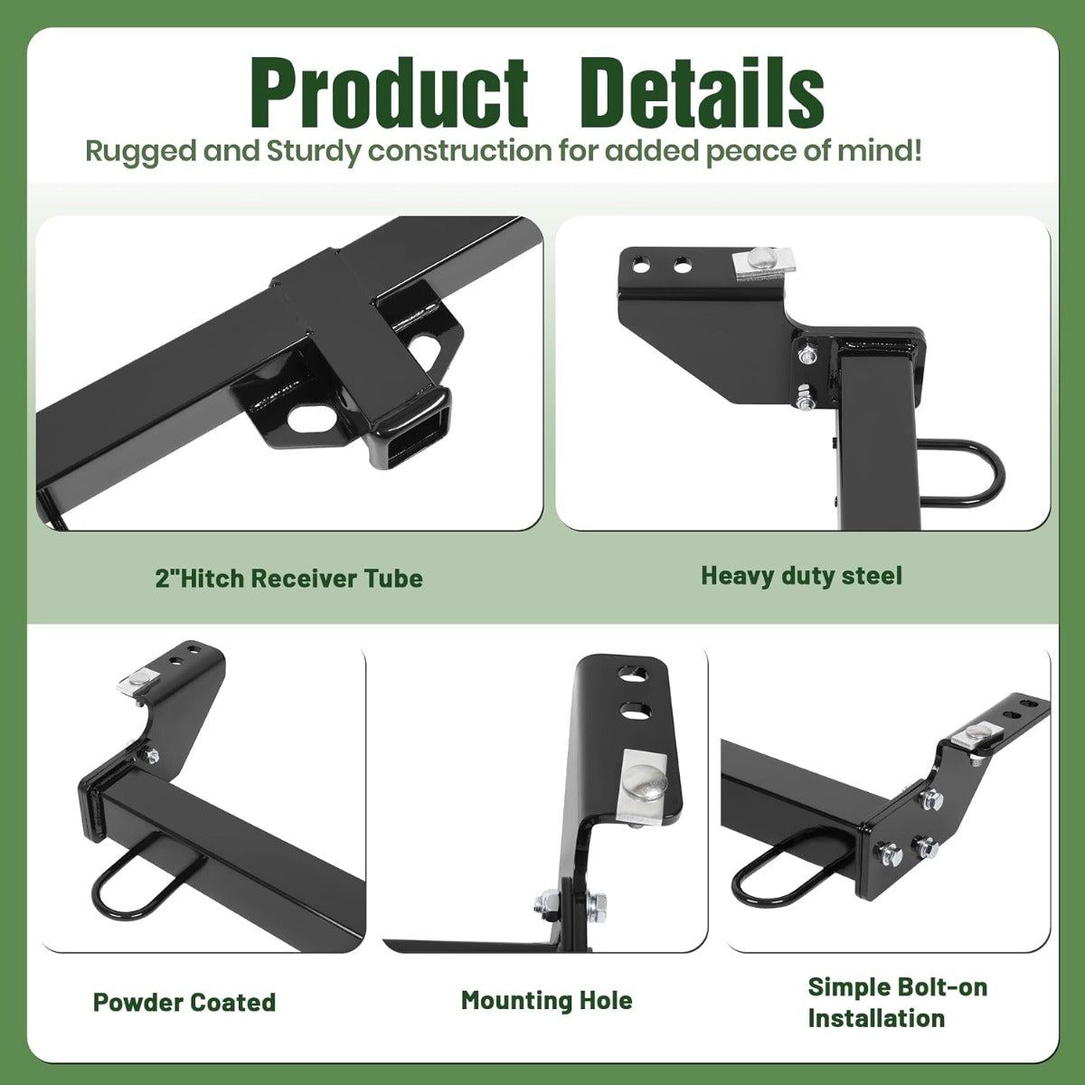 ALMULOO Trailer Hitch Compatible with 2000-2006 Toyota Tundra All