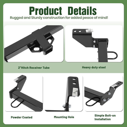 ALMULOO Trailer Hitch Compatible with 2000-2006 Toyota Tundra All