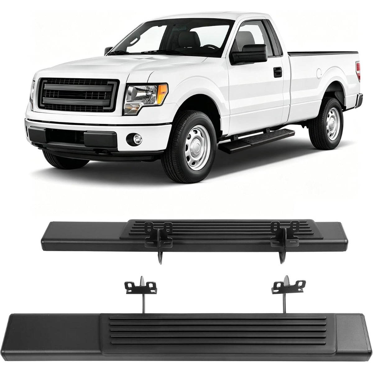 Running Board Step Compatible with 04-14 F-150 2 Door Regular Cab
