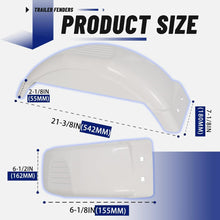 8 Inches-12 Inches Set of Two Single-Axle Trailer Fenders Wheels Tire Top Step Skirt Boat LYAP-272