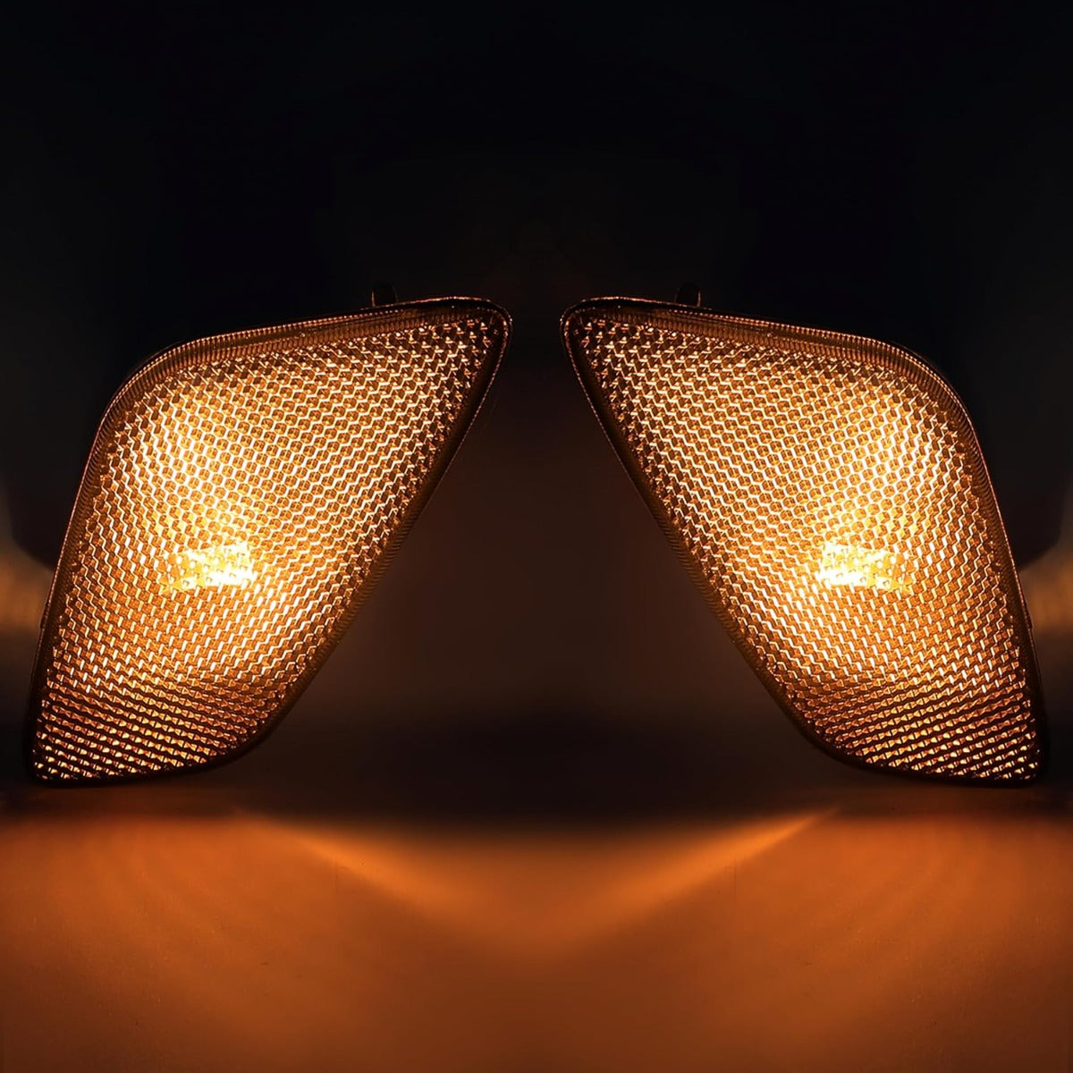 HECASA Bumper Signal & Side Marker Lights Compatible with 1997-2006 Jeep Wrangler TJ Chassis Only Parking Stop Lamp Smoke Lens Replacement for 55155629AC 55155628AC 4Pcs