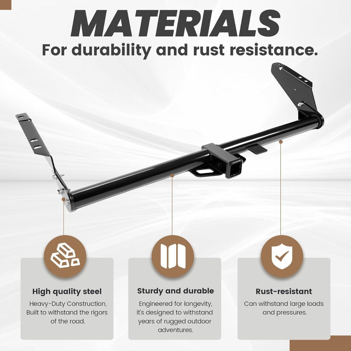 Rear Class 3 2” Trailer Hitch Compatible with 2004-2020 Toyota Sienna All Styles Replacement for 75237 Towing Receiver Steel Black