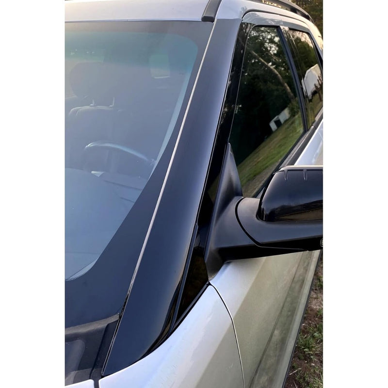 Left A-Pillar Molding Windshield Outer Trim Compatible with 2011-2019 Ford Explorer 4 Door Utility Replace for BB5Z-7803145-AA, BB5Z-7803137-AB W/Side Tape (Driver Side) LYAP-338-1