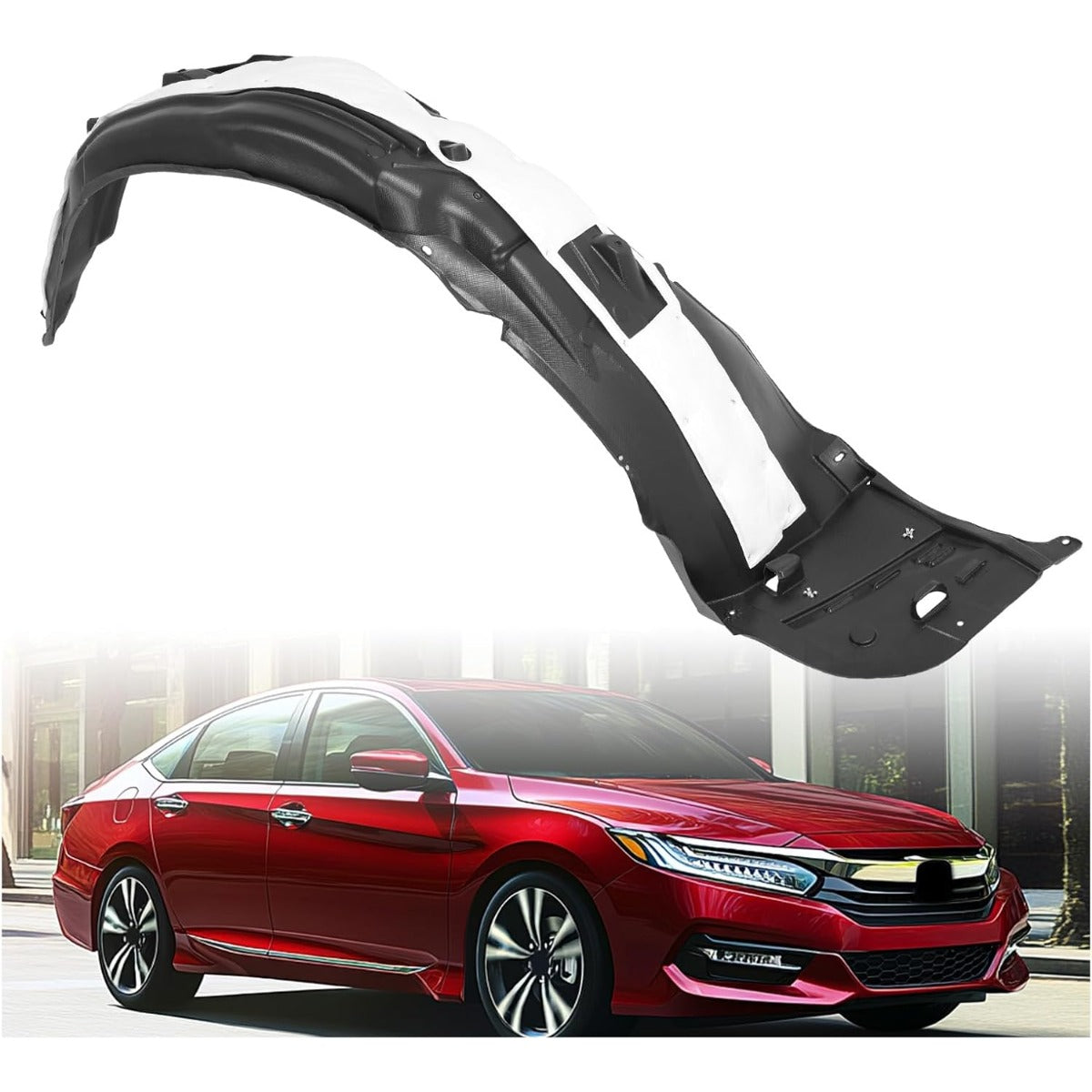Front Inner Fender Liner for  2016-2017 Honda Accord Sedan Replacement for  Wheel Liner Splash Shield Splash Guard Passenger Side